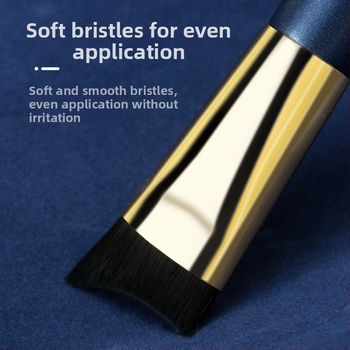 Poolkuu kujuline jumestushari - sünteetilised karvad - puidust käepide - üksikpakend - sobib vedela jumestuskreemi, BB-kreemi, kreemile