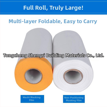 Vienkartinė dulkių apsaugos plėvelė su japonų popieriaus skydeliu, skirta automobilių ir baldų apsaugai dažymo ir dekoravimo darbams, pritaikoma