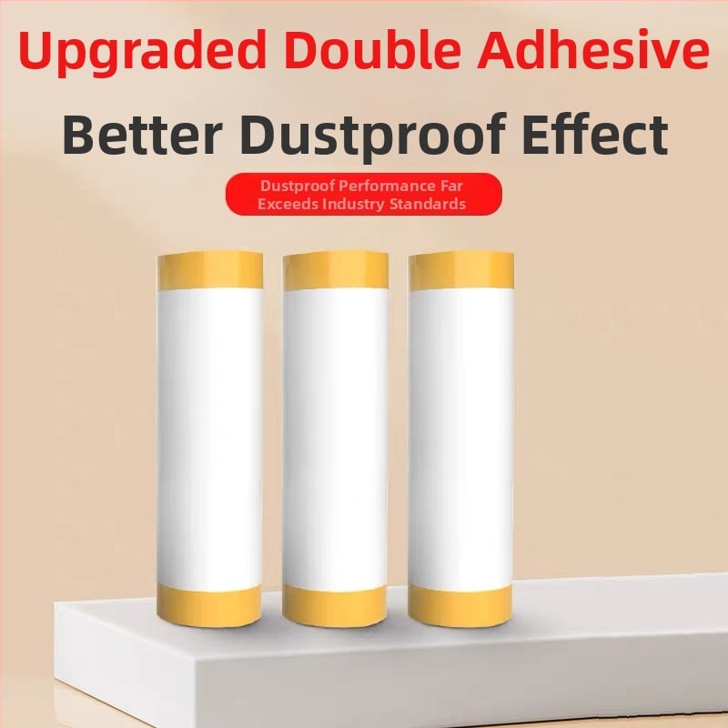 Vienkartinė dulkių apsaugos plėvelė su japonų popieriaus skydeliu, skirta automobilių ir baldų apsaugai dažymo ir dekoravimo darbams, pritaikoma