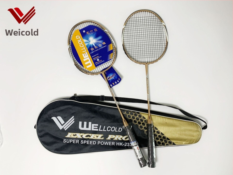 WELLCOLD badmintonireket alumiiniumi süsinikraamiga, 2 tk, 90–94 g, käepide G3, horisontaalne tüüp