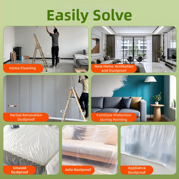 Dulkėms atspari plėvelė baldams, prietaisams ir automobiliams; medžiaga PE; storis 0,06 mikronai; vandens klijai; Washi juostelės pagrindas; popierinis vamzdelio centras; vienkartinis naudojimas