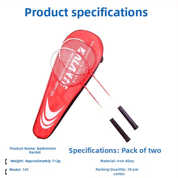 Kaks kerget rünnakuga sulgpalloraketi algajatele — kaal 90–94 g, nailon stringid, käepide G5, sirge vars
