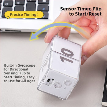 Exped Smart West Guard Cronometru cub cu senzor de gravitație — electronic, alimentat de baterie, carcasă din plastic, pentru studiu, birou, bucătărie