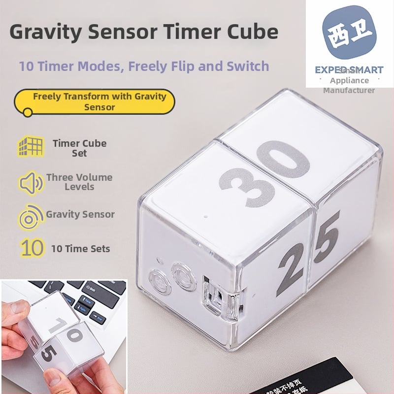 Exped Smart West Guard Cronometru cub cu senzor de gravitație — electronic, alimentat de baterie, carcasă din plastic, pentru studiu, birou, bucătărie