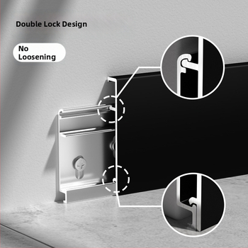 Zhengli aliuminio lydinio F tipo be siūlių kojų plokštelė su tiesia briauna, storesnė, dvigubo vyrio užraktas