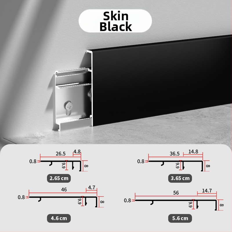 Zhengli aliuminio lydinio F tipo be siūlių kojų plokštelė su tiesia briauna, storesnė, dvigubo vyrio užraktas