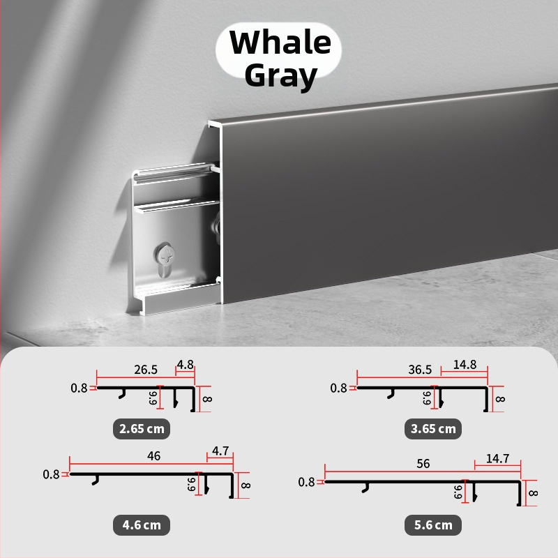 Zhengli aliuminio lydinio F tipo be siūlių kojų plokštelė su tiesia briauna, storesnė, dvigubo vyrio užraktas