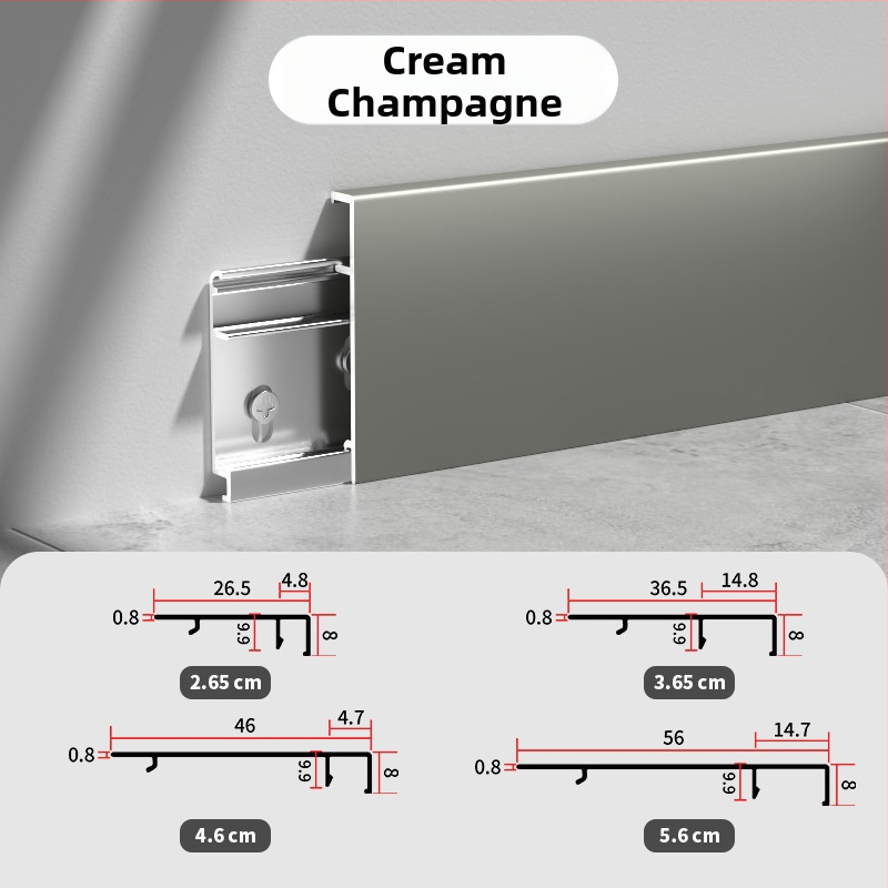 Zhengli aliuminio lydinio F tipo be siūlių kojų plokštelė su tiesia briauna, storesnė, dvigubo vyrio užraktas