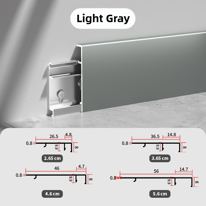 Zhengli aliuminio lydinio F tipo be siūlių kojų plokštelė su tiesia briauna, storesnė, dvigubo vyrio užraktas