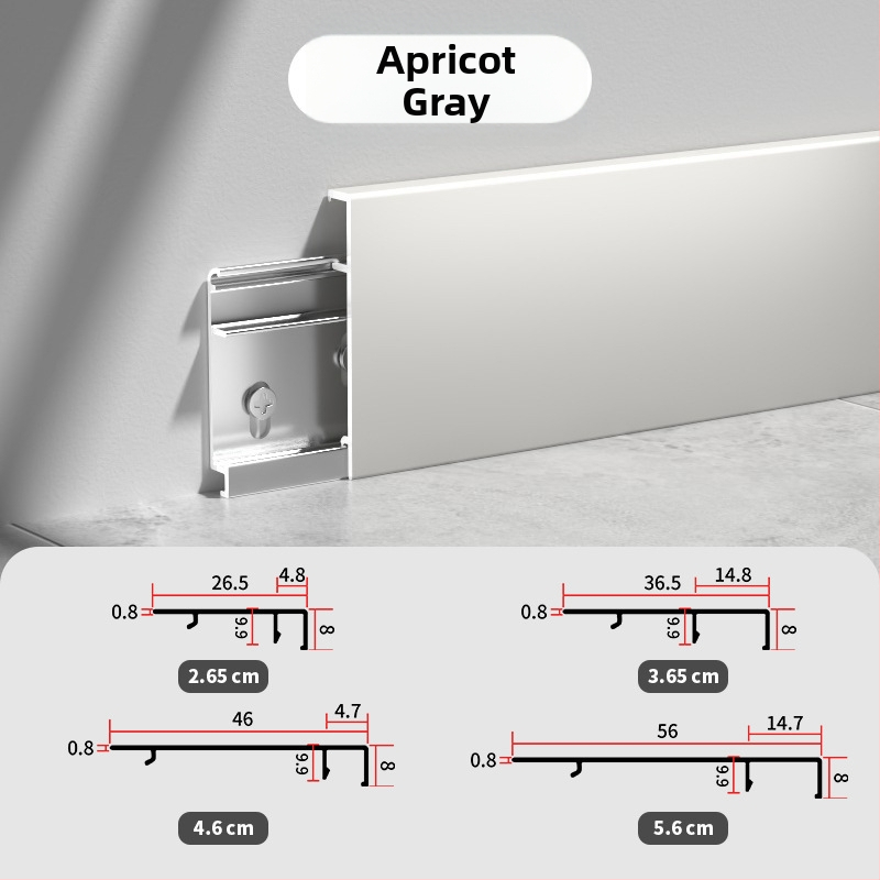Zhengli aliuminio lydinio F tipo be siūlių kojų plokštelė su tiesia briauna, storesnė, dvigubo vyrio užraktas