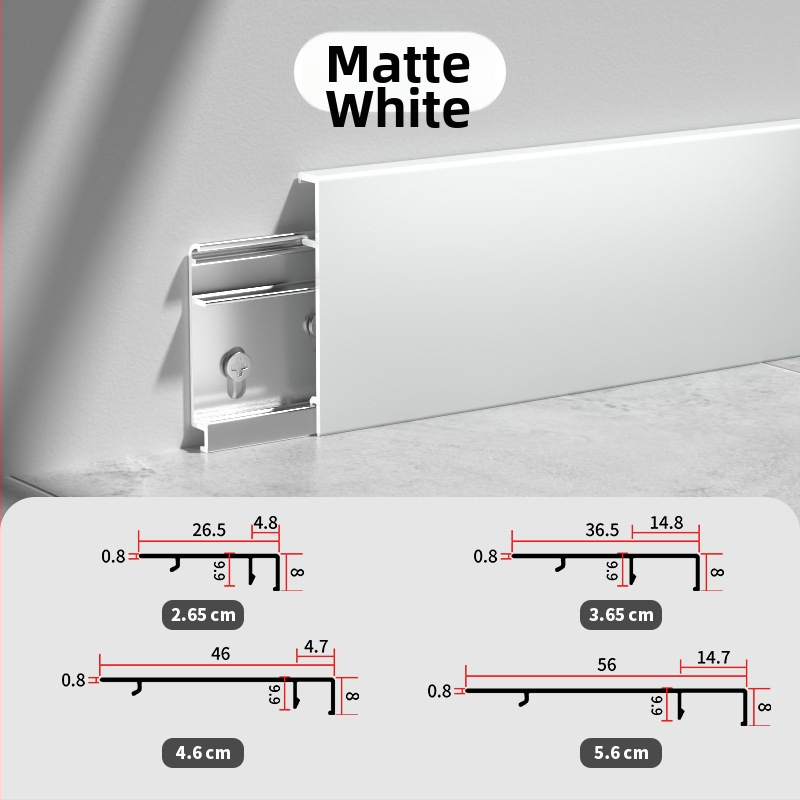 Zhengli aliuminio lydinio F tipo be siūlių kojų plokštelė su tiesia briauna, storesnė, dvigubo vyrio užraktas