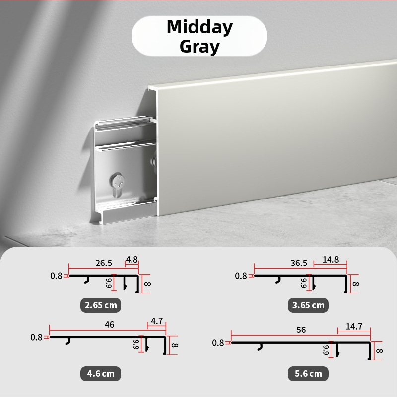 Zhengli aliuminio lydinio F tipo be siūlių kojų plokštelė su tiesia briauna, storesnė, dvigubo vyrio užraktas