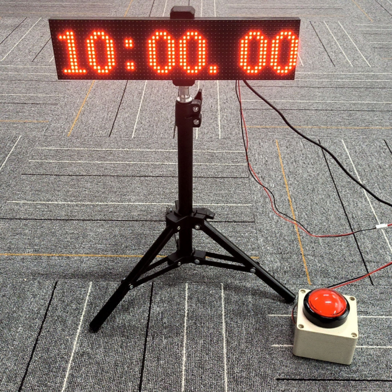 Cronometru de mână cu apăsare, cu numărătoare inversă și afișaj LED mare