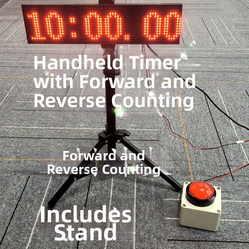 Cronometru de mână cu apăsare, cu numărătoare inversă și afișaj LED mare