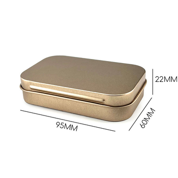 Жестяна квадратна кутия fy68, офсетен печат, капак с панта