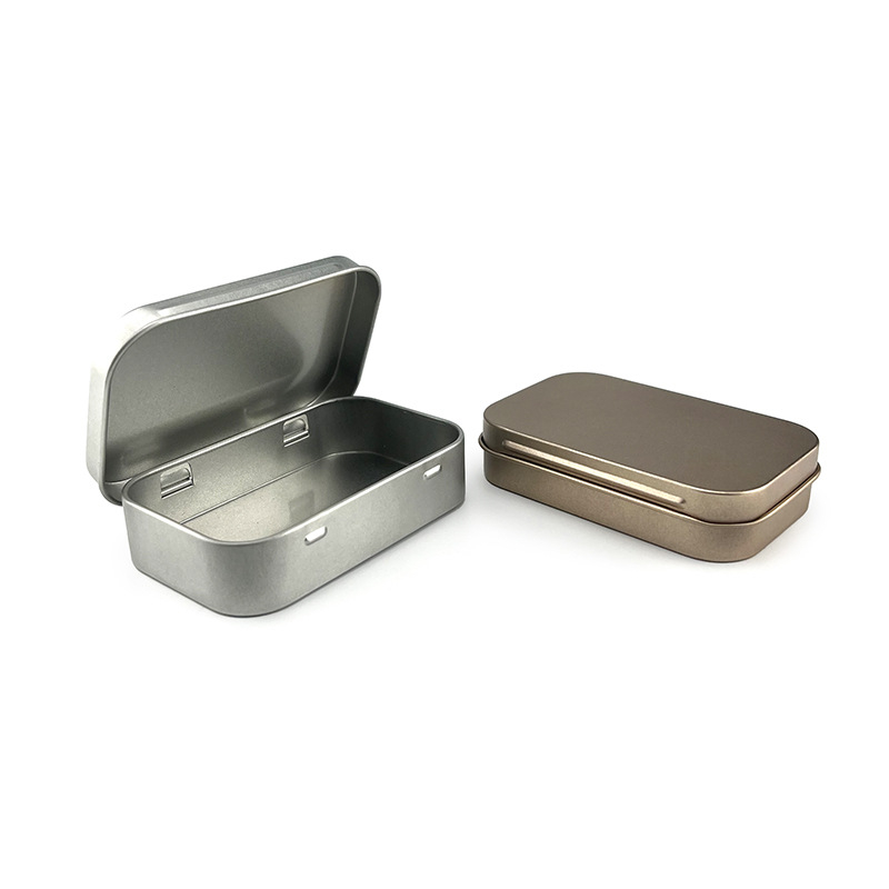 Жестяна квадратна кутия fy68, офсетен печат, капак с панта