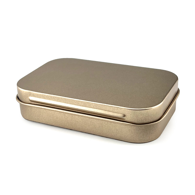 Жестяна квадратна кутия fy68, офсетен печат, капак с панта