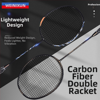 Venezon ракета за бадминтон, комплект от 2 броя, рамка от алуминиев сплав, нейлонови струни, права дръжка, персонализация налична