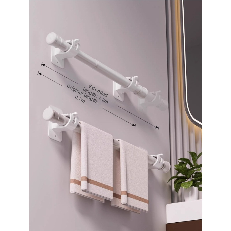 Vannitoa ilma puurimiseta hoiukapp: tugeva kleepuvusega kinnitus, laiendatav rätikute vardad ja dušikardin vardad