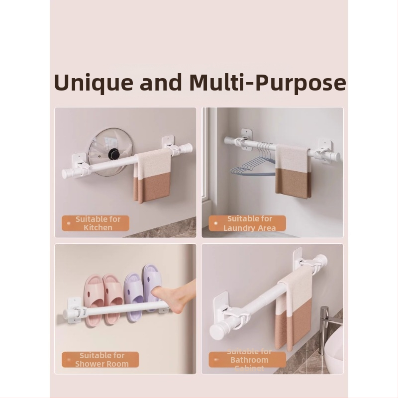 Vannitoa ilma puurimiseta hoiukapp: tugeva kleepuvusega kinnitus, laiendatav rätikute vardad ja dušikardin vardad