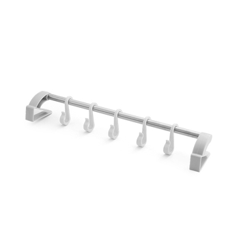 Vješak za vrata za kupaonicu i kuhinju – nehrđajući čelik + plast, moderni minimalistički stil, vješanje iza vrata, nosivost: provjerite