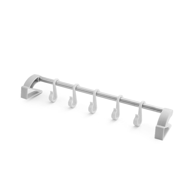 Vješak za vrata za kupaonicu i kuhinju – nehrđajući čelik + plast, moderni minimalistički stil, vješanje iza vrata, nosivost: provjerite