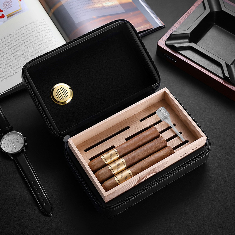 Ādas cigarešu kārba, viegls luksusa stils, Cigarloong