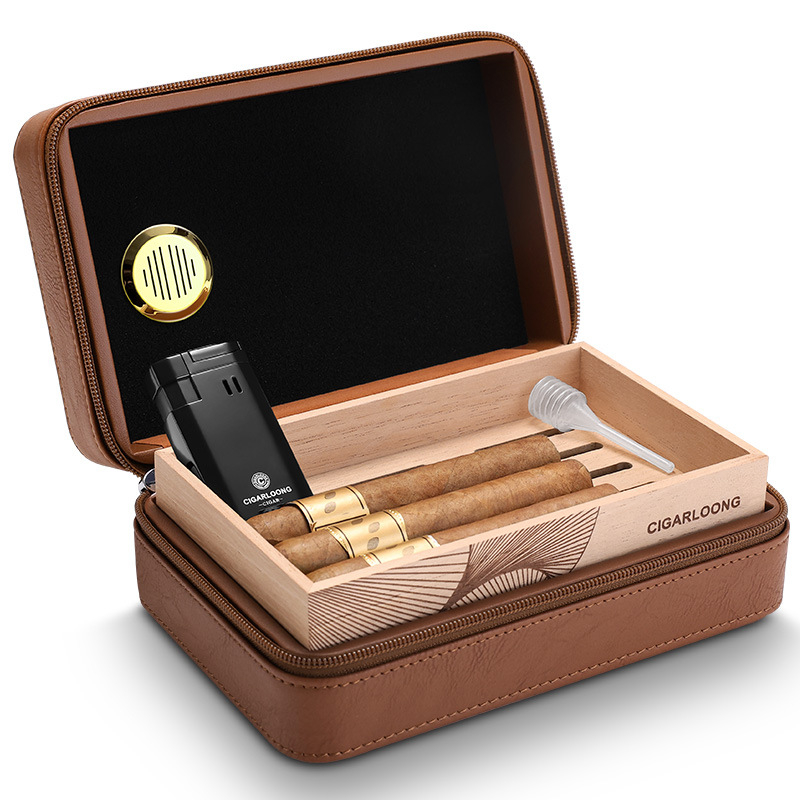 Ādas cigarešu kārba, viegls luksusa stils, Cigarloong