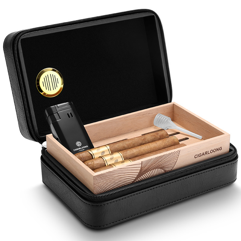 Ādas cigarešu kārba, viegls luksusa stils, Cigarloong