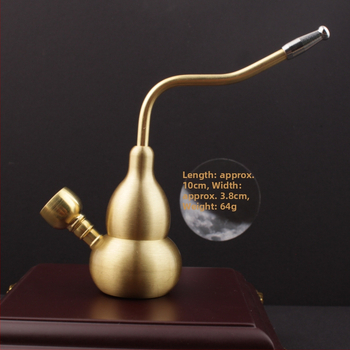 Brass dūmų pypė su moliūgo forma, dvigubas vandens filtravimas, metalo pypė su keturiomis funkcijomis