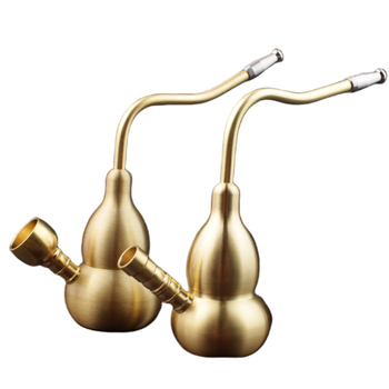 Brass dūmų pypė su moliūgo forma, dvigubas vandens filtravimas, metalo pypė su keturiomis funkcijomis