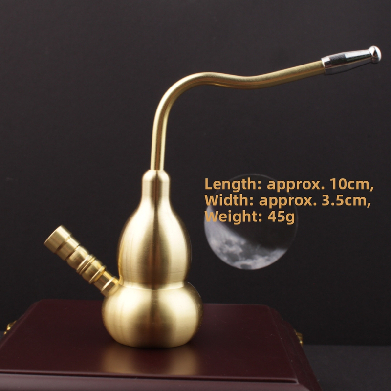 Brass dūmų pypė su moliūgo forma, dvigubas vandens filtravimas, metalo pypė su keturiomis funkcijomis