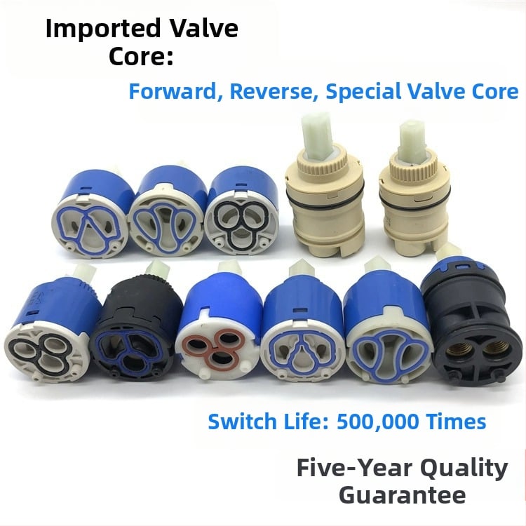 Jadrový ventil pre kuchynskú batériu – keramický disk, sprchová hlavica, horúca a studená voda, rýchle otvorenie, model 4496