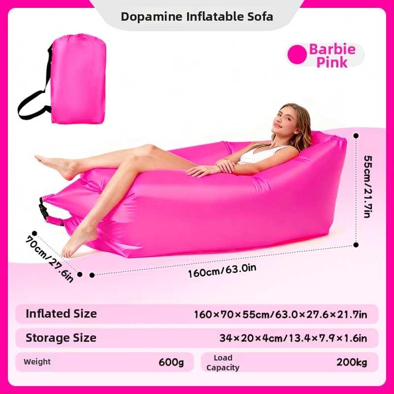 Ühe inimese pripuhutav diivan matkamiseks - Oxford-kangas, 2 kihti, maksimaalne koormus 200 kg, kaal 0,4 kg, käsipump