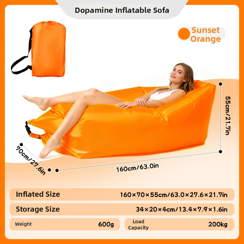 Ühe inimese pripuhutav diivan matkamiseks - Oxford-kangas, 2 kihti, maksimaalne koormus 200 kg, kaal 0,4 kg, käsipump