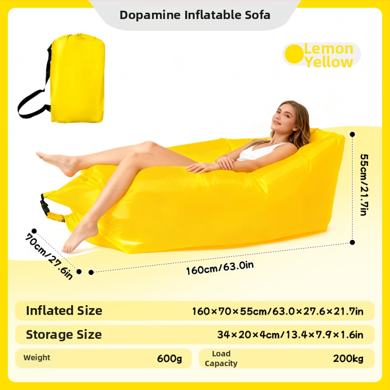 Ühe inimese pripuhutav diivan matkamiseks - Oxford-kangas, 2 kihti, maksimaalne koormus 200 kg, kaal 0,4 kg, käsipump