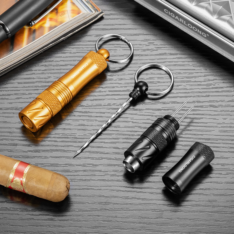 4-ühes sigari avaja roostevabast terasest kaasaskantava nõelaga CF-25D