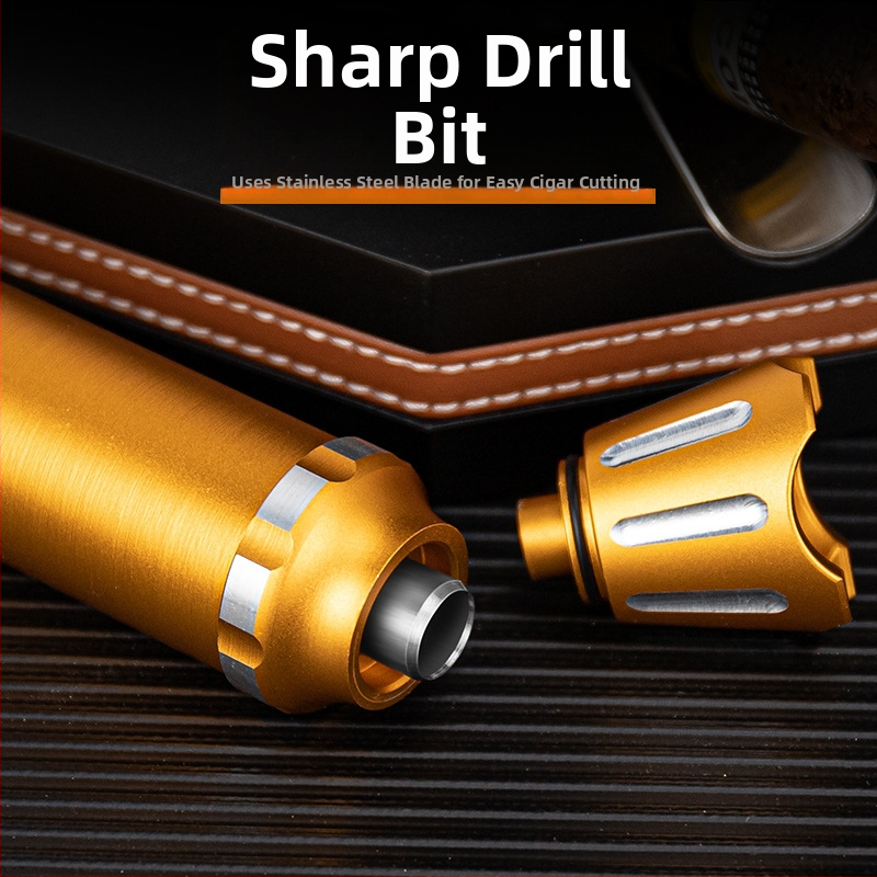 Alumīnija sakausējuma cigāru mitrināšanas tūbiņa — pārnēsājama, hermētiska, daudzfunkcionāla, ar atvērēju un cigāru turētāju