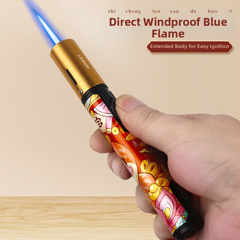 Aizdedzinātājs - garš rokturis, vēja izturīgs, butāns (metāla korpuss)