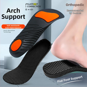 Arka-tugedega ortopeedilised sisetallad, EVA, täis pikkus, unisex, löögisummutavad, hingavad, plokščiade jaoks