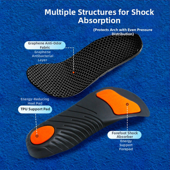 Arka-tugedega ortopeedilised sisetallad, EVA, täis pikkus, unisex, löögisummutavad, hingavad, plokščiade jaoks