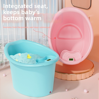 Бебешка ваничка за къпане, кръгла, термостатична, удебелена, пластмасова, за деца