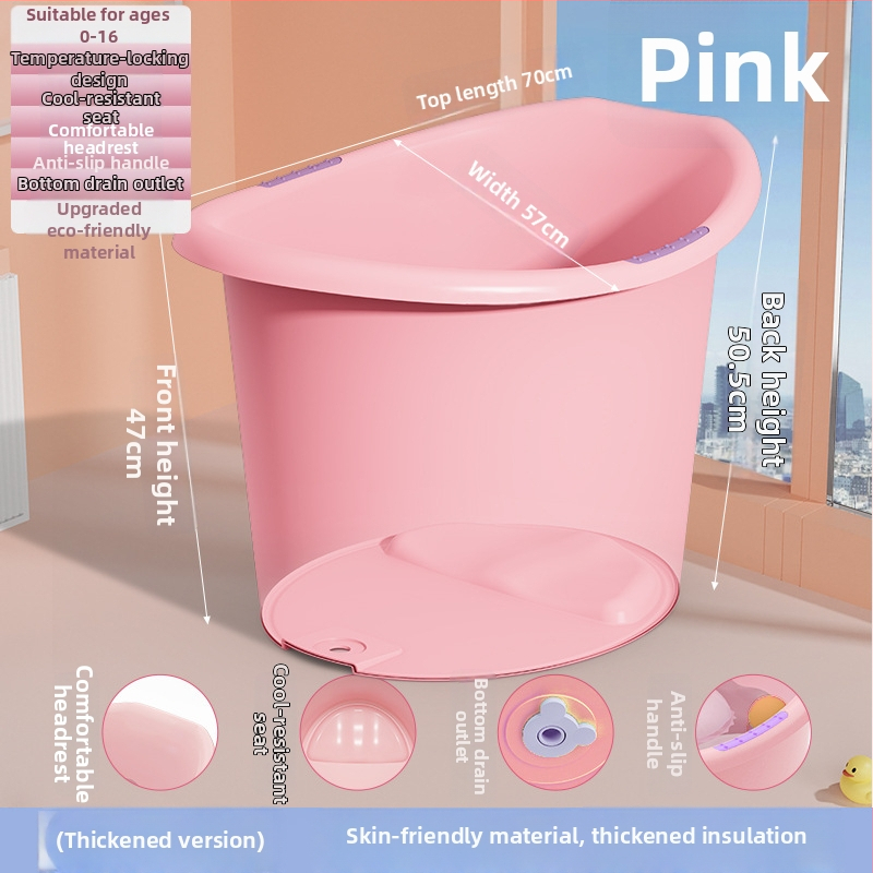 Бебешка ваничка за къпане, кръгла, термостатична, удебелена, пластмасова, за деца
