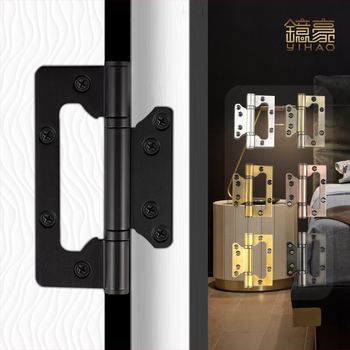 Nerūdijančio plieno dviguba kilpa miegamojo kambario durims iš medienos, hidraulinis sulankstomas kilpa, be įpjovimų, modelis ZMHY01, tipas H formos kilpa, paviršiaus apdirbimas: poliruotas ir elektroplėtrė, šiuolaikiškas minimalistinis stilius