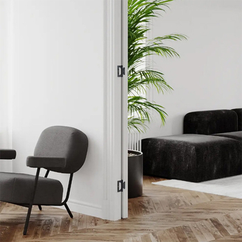 Nerūdijančio plieno dviguba kilpa miegamojo kambario durims iš medienos, hidraulinis sulankstomas kilpa, be įpjovimų, modelis ZMHY01, tipas H formos kilpa, paviršiaus apdirbimas: poliruotas ir elektroplėtrė, šiuolaikiškas minimalistinis stilius