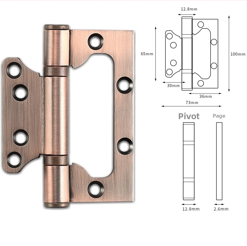 Nerūdijančio plieno dviguba kilpa miegamojo kambario durims iš medienos, hidraulinis sulankstomas kilpa, be įpjovimų, modelis ZMHY01, tipas H formos kilpa, paviršiaus apdirbimas: poliruotas ir elektroplėtrė, šiuolaikiškas minimalistinis stilius