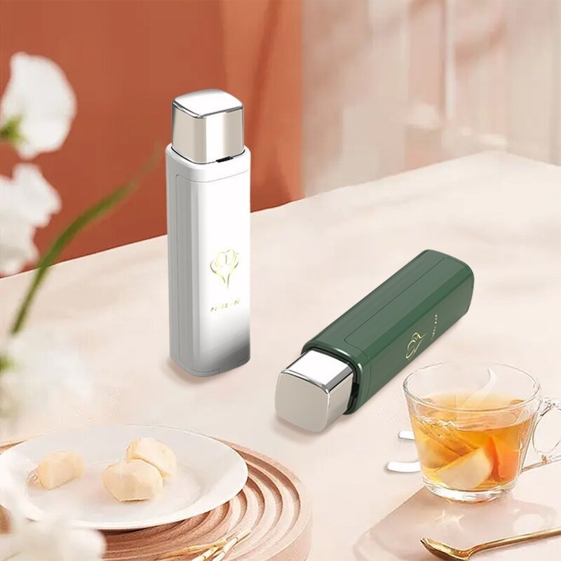 Cutie dispenser pentru ața dentară, portabilă, stil luxos, material ABS, extragere automată, buclă înlocuibilă