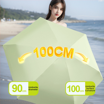 Fino saulės skėtis – kapsulinis dizainas, šeši strypai, rankinis atidarymas, UPF50+, 190T audinys, svoris 243 g