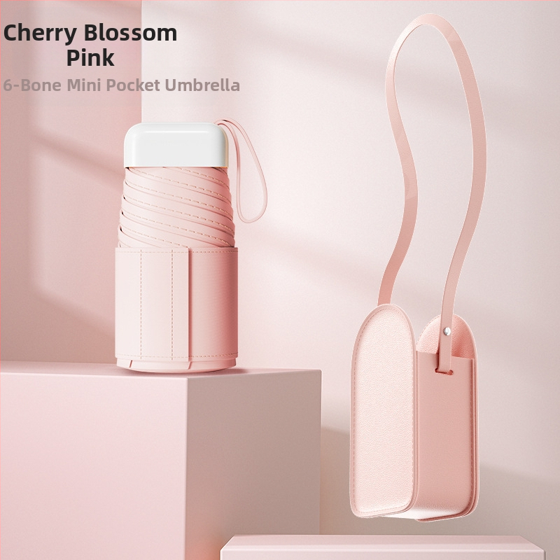 Fino saulės skėtis – kapsulinis dizainas, šeši strypai, rankinis atidarymas, UPF50+, 190T audinys, svoris 243 g