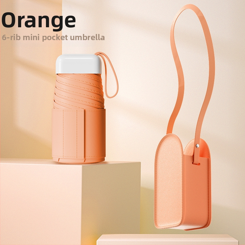 Fino saulės skėtis – kapsulinis dizainas, šeši strypai, rankinis atidarymas, UPF50+, 190T audinys, svoris 243 g